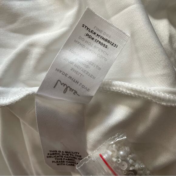 Lulus Glamourous Ever After White Sequin Beaded Backless Maxi Dress Women’s Sz M - Picture 10 of 12